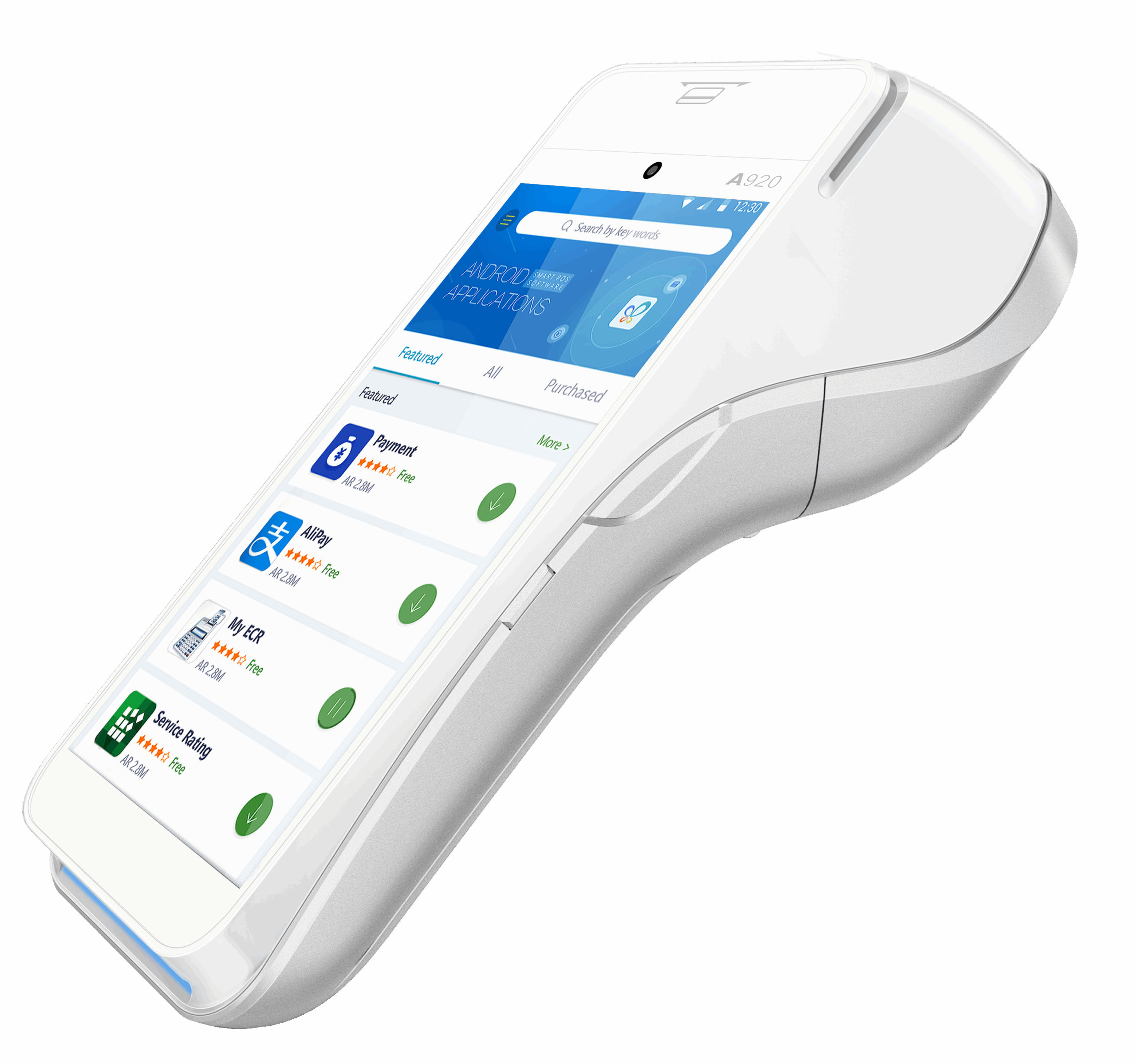 PAX A920 portable payment terminal.
